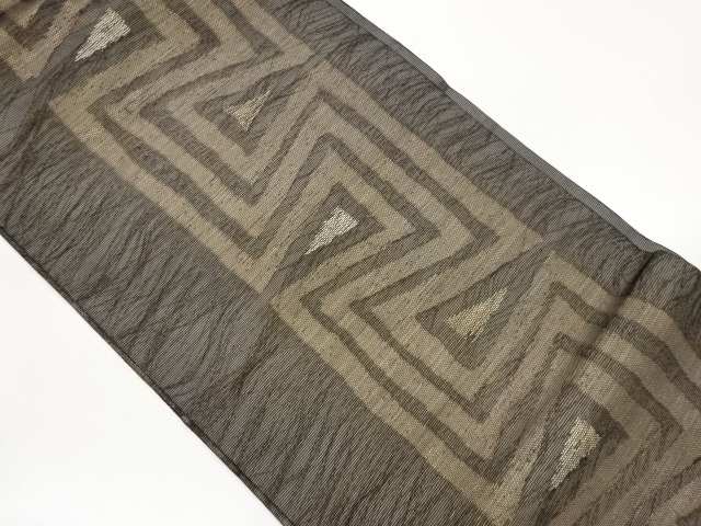 JAPANESE NAGOYA OBI FOR SUMMER / WOVEN GEOMETRIC
